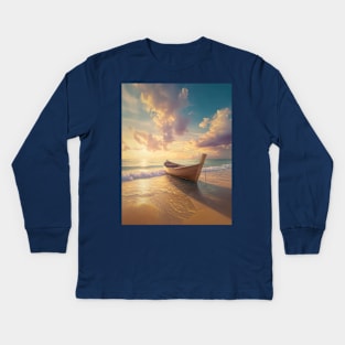 summer boat Kids Long Sleeve T-Shirt